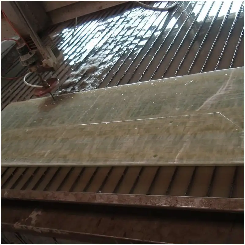 china marble factory-Xiamen For U Green Onyx Slab Water Jet Custom Cutting Machine Production Photo china marble factory-Xiamen For U Green Onyx Stone Water Jet Cutting Machine Custom Shape Processing Natural Green Onyx Slab For Countertop Wall Decoration