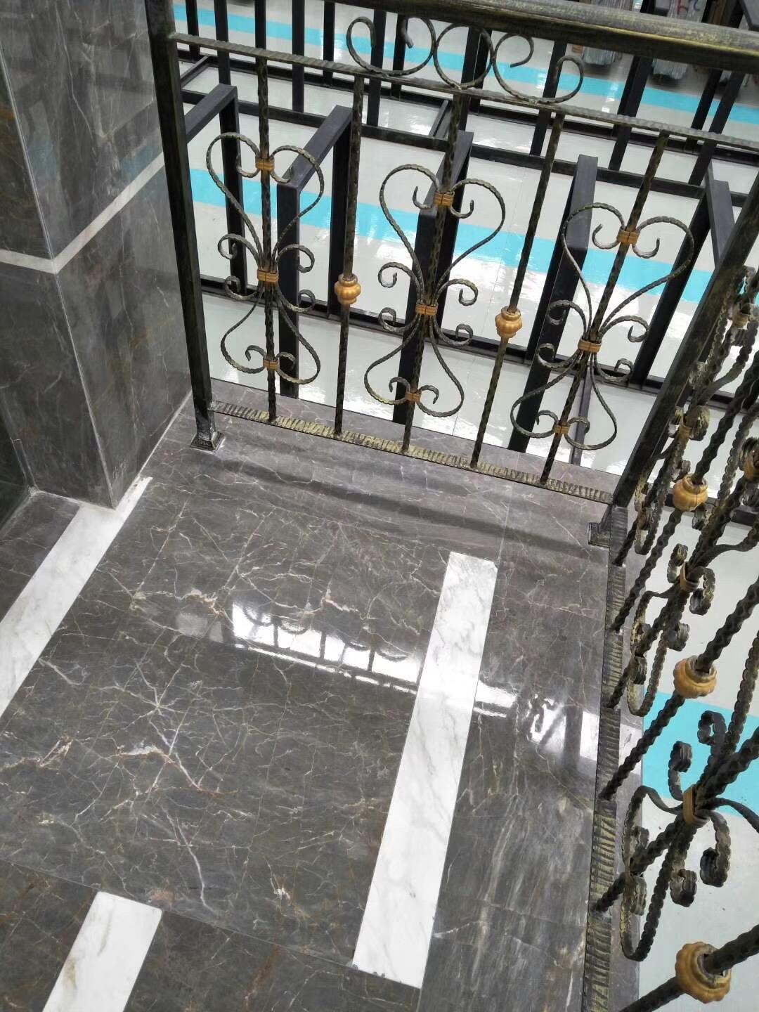 Azulejos de piso de mármore cinza caster 600x600mm para projeto comercial