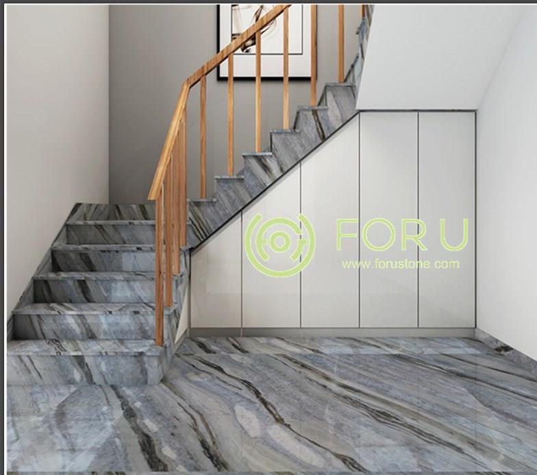 China Cipollino Marble for Staircase Flooring