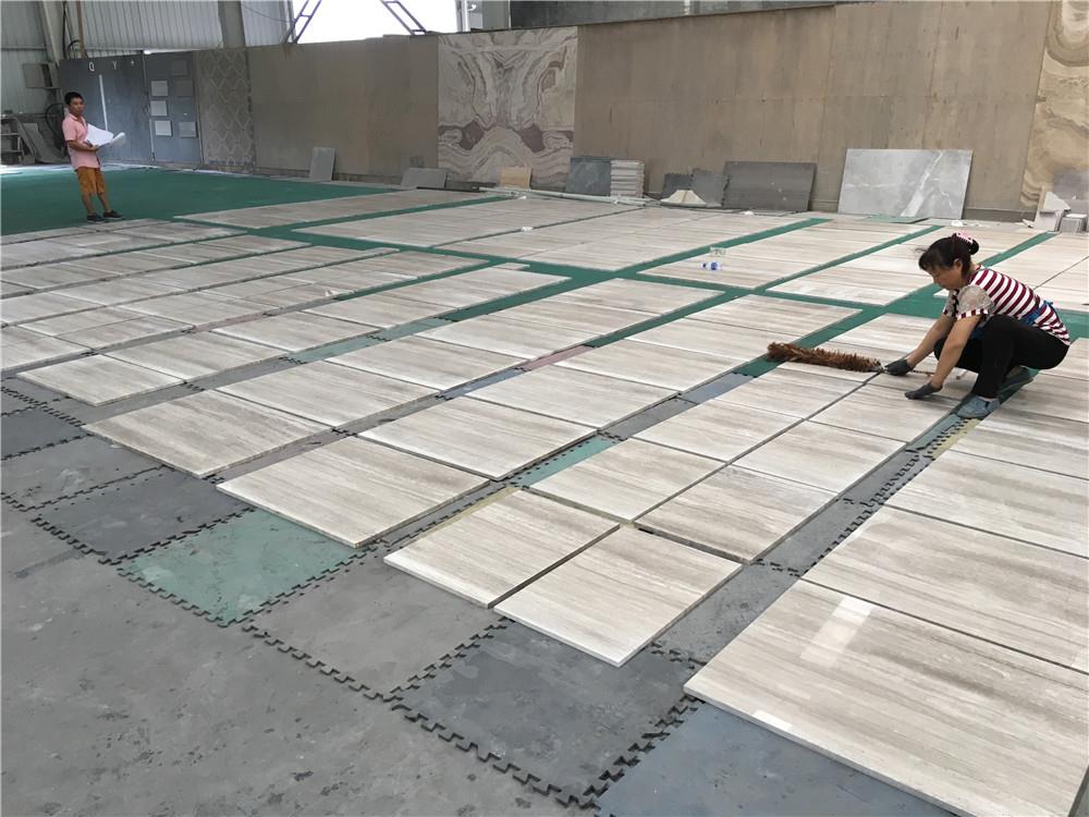 China White Wood Grain Marble Tiles