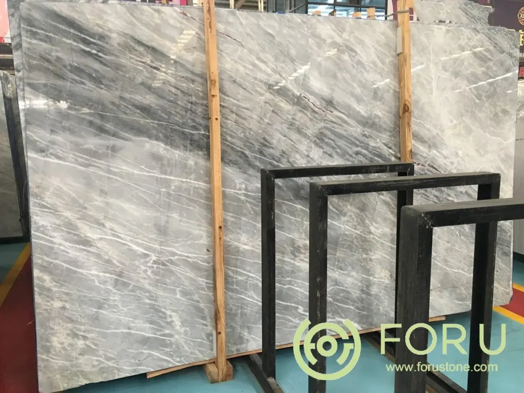 Ice Blue Gray Marble Slabs Details