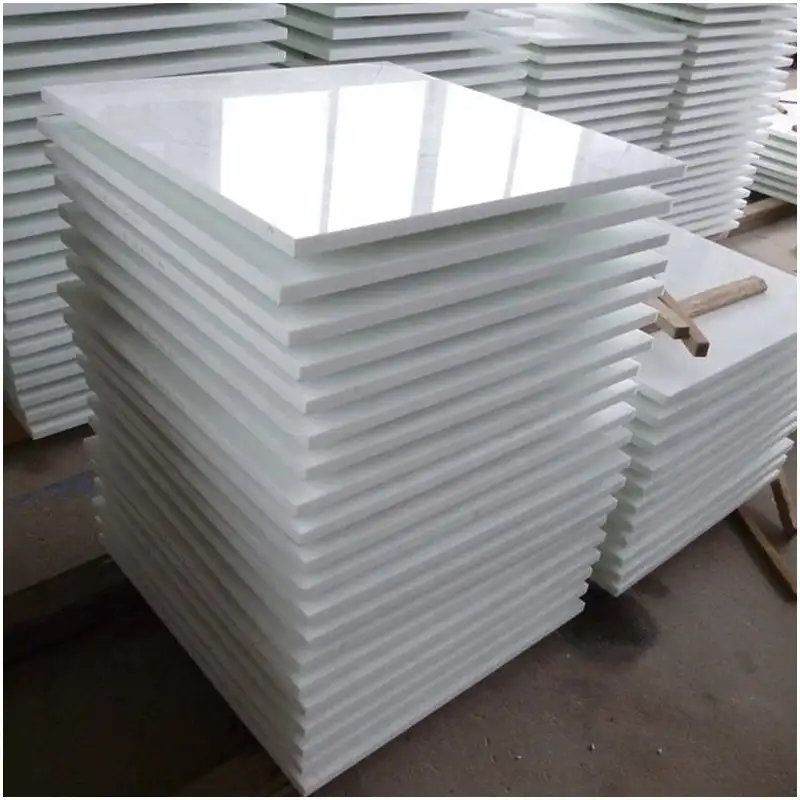 artificial-stone-nano-glass-tile Artificial Stone Nano Glass tile slab with pure white polished finish for interior decoration