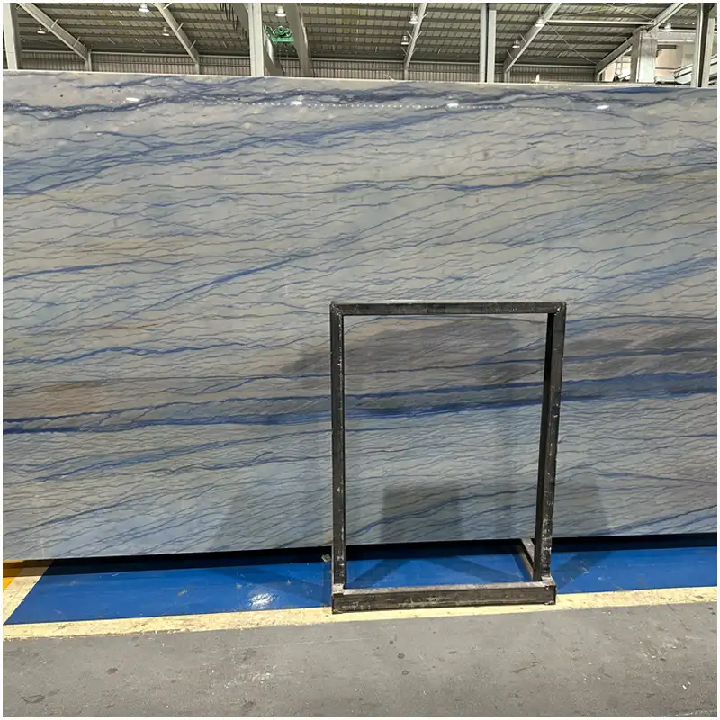 azul-macaubas-marble-slabs-blue-veins Azul Macaubas Marble Slabs with flowing blue veins for luxury wall and countertop design