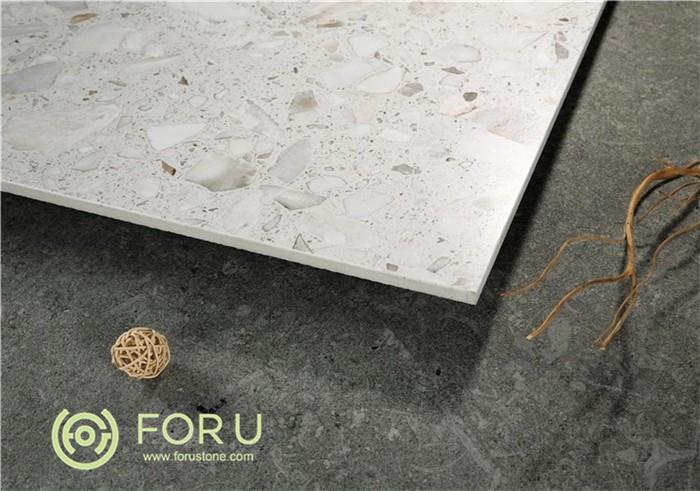 Full body terrazzo tile cross section