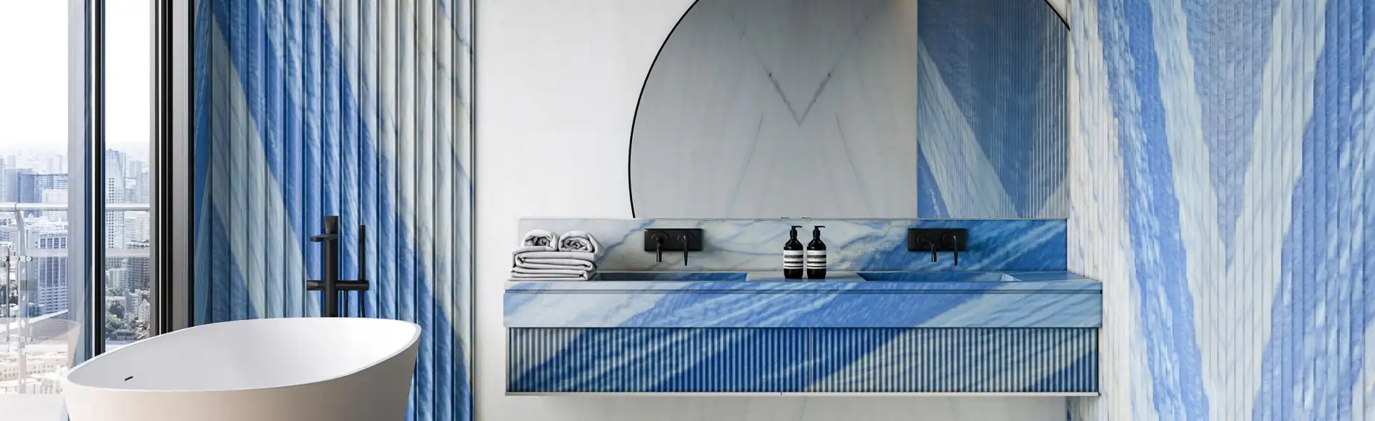 Azul-Macaubas-Quartzite-Concave-Bathroom-Wall-Projects