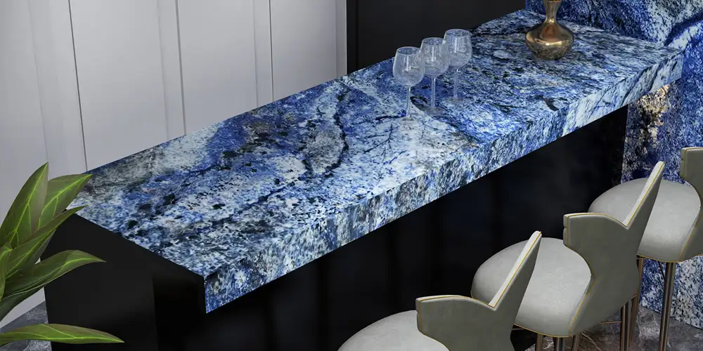 How Much Does Azul Bahia Granite Cost in 2026? 5 Azul-Bahia-Blue-Grnite-Luxury-Villa-Kitchen-Bar-Tops-Designs-in-USA