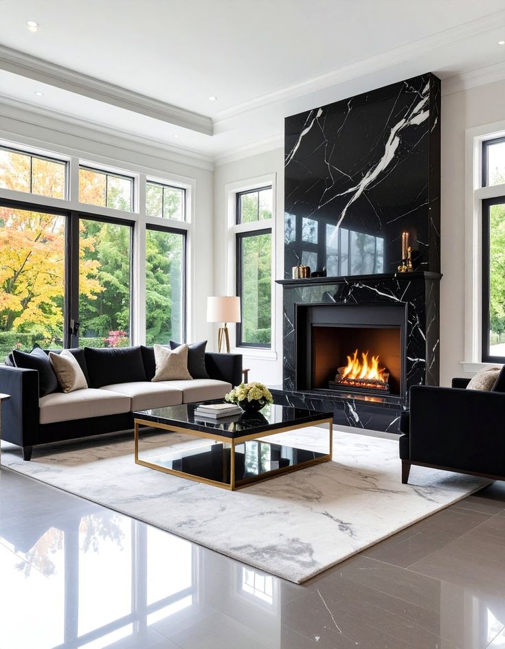  Black Marble Fireplaces 
