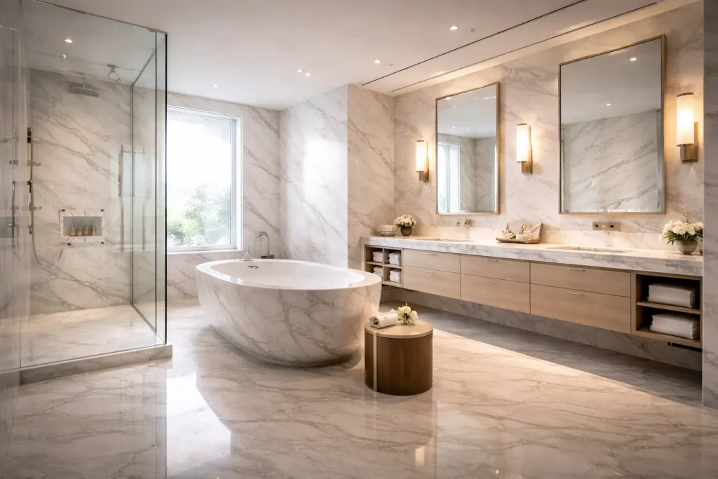 Weißer Marmor für das Badezimmer Weißer Marmor für das Badezimmer