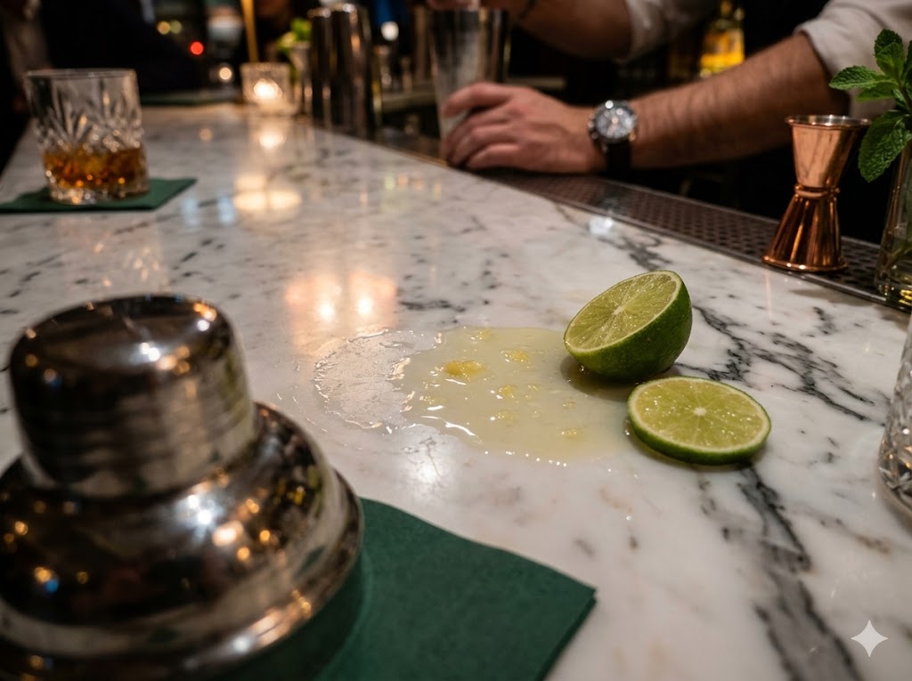 Arbeitsplatte aus weißem Marmor Arbeitsplatte aus weißem Marmor