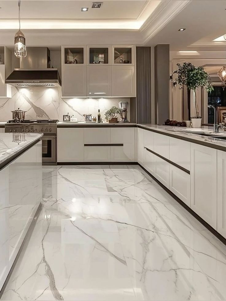 Marble Floor Tiles for Kitchens