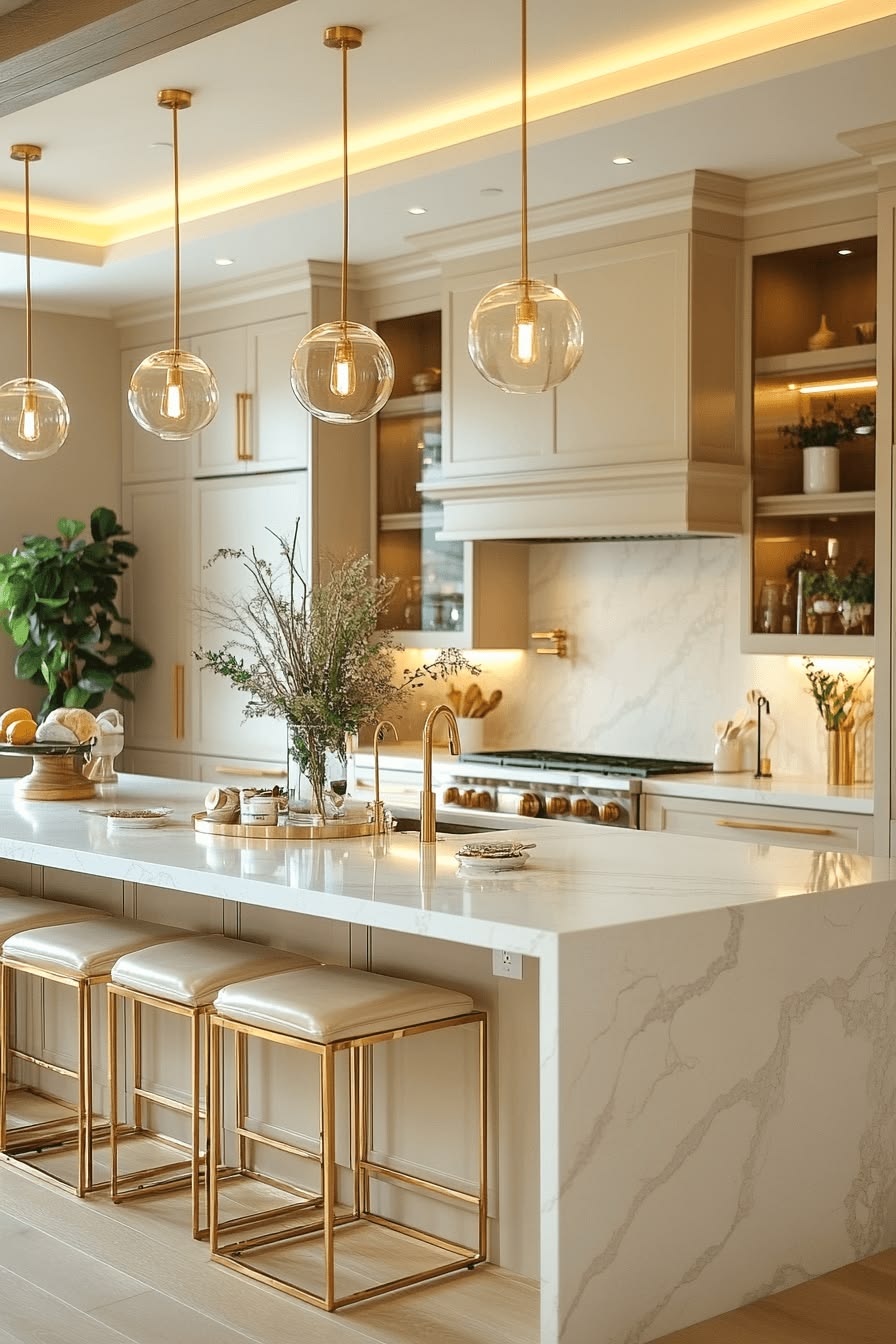 Pairing White Marble with Metal Accents