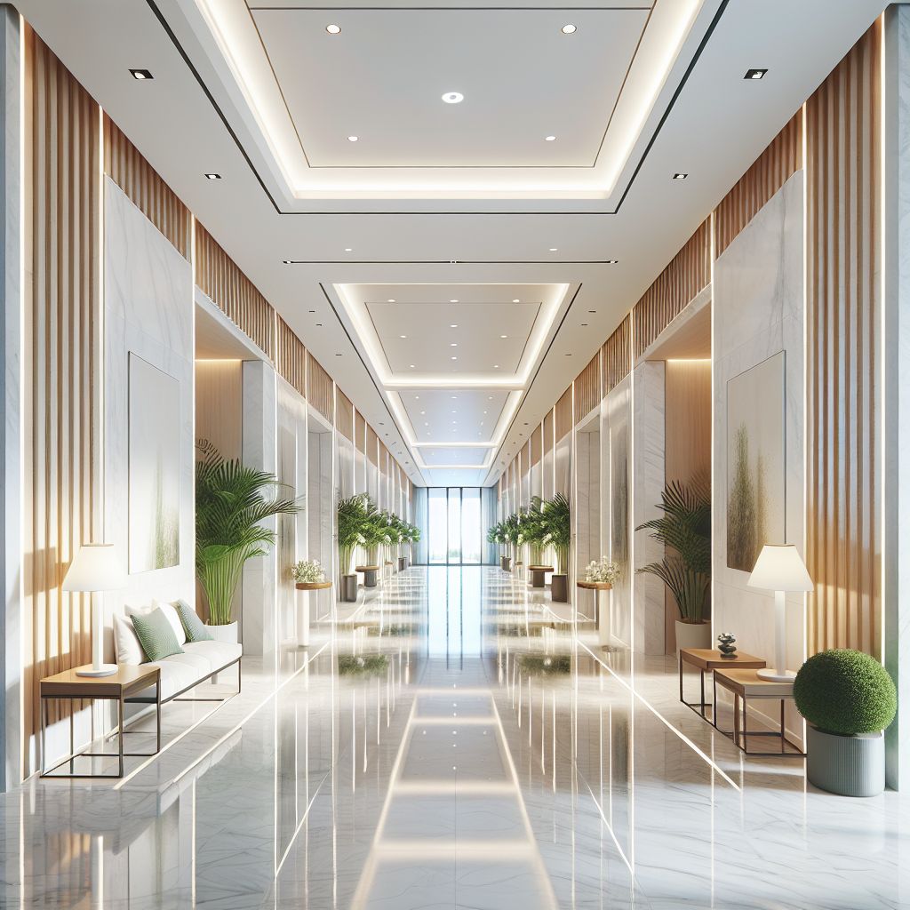 White Marble Hotel Flooring