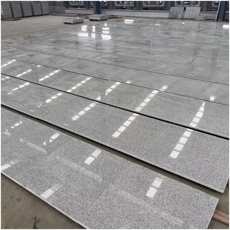 G603 Light Grey Polished Granite Big Slabs Flat Display Inside Stone Factory Workshop G603 G3503 Light Grey Granite Mirror Polished Big Slabs Large Size Granite Stone Slabs For Floor Wall Countertop Decoration