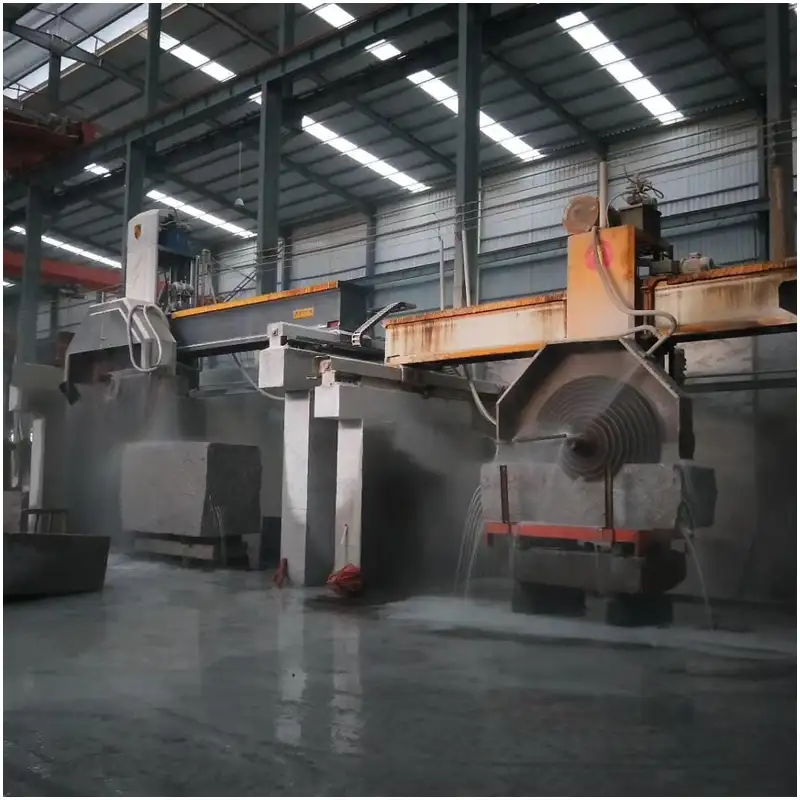 china marble factory-Xiamen For U Gang Saw Stone Block Cutting Machine Production Workshop Photo china marble factory-Xiamen For U Stone Processing Workshop Large Gang Saw Machine Cutting Granite Marble Quartzite Raw Blocks Into Big Slabs