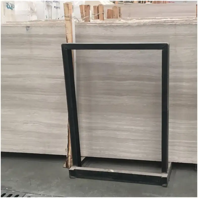 china marble factory-Xiamen For U Wooden White Marble Polished Big Slabs Factory Warehouse Display Picture china marble factory-Xiamen For U Wooden White Marble Polished Big Slabs Natural Light Wood Vein White Marble Stone For Interior Wall Floor Countertop Wholesale Export