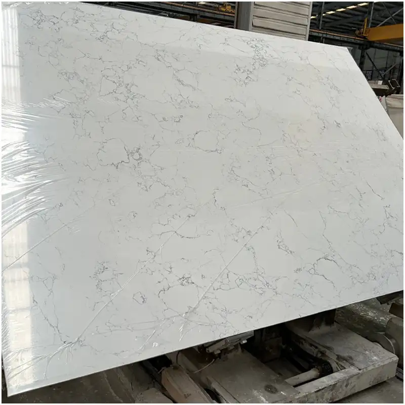 how to install artificial marble wall tile Plastic Wrapped White Artificial Marble Slab Factory Workshop Stock Photo how to install artificial marble wall tile Polished White Calacatta Artificial Marble Big Slab Wrapped With Protective Film For Interior Wall Background Installation Project