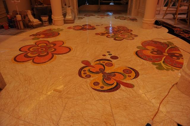Marble Mosaic Mixed Colors Wynn's Hotel Indoor Floor Design Mosaic Small Suihua Series