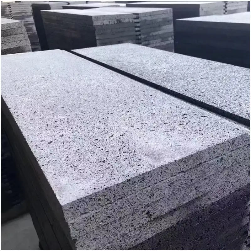 Black Andesite Tiles Unpolished Porous Surface Basalt Stone For Outdoor Pavement Wall Cladding Wholesale