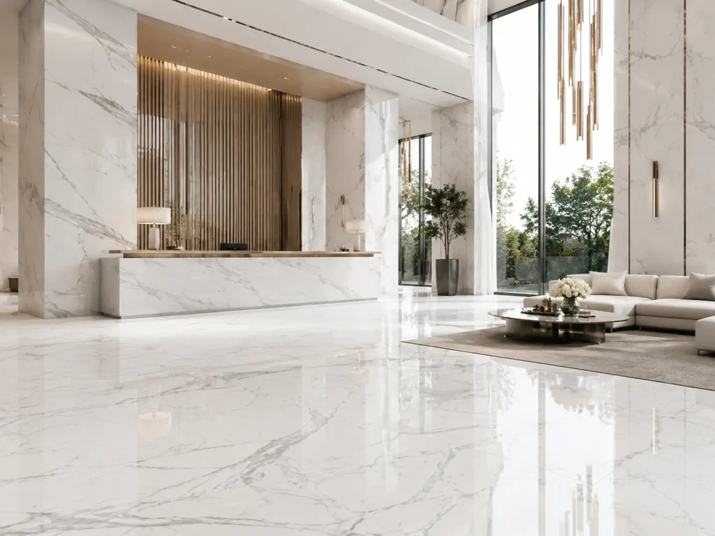 การจัดการผลิตภัณฑ์ 17 Columbia White Marble Slabs Applications