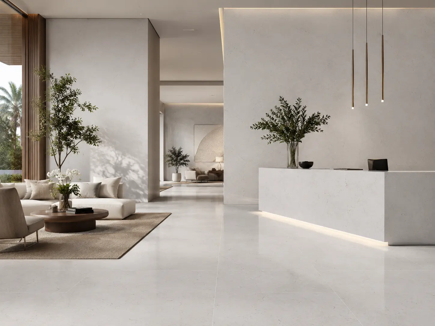 Crema Marfil Marble Application