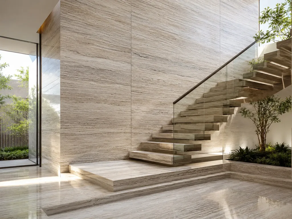 Crystal Wood Grain Marble Slabs Applications
