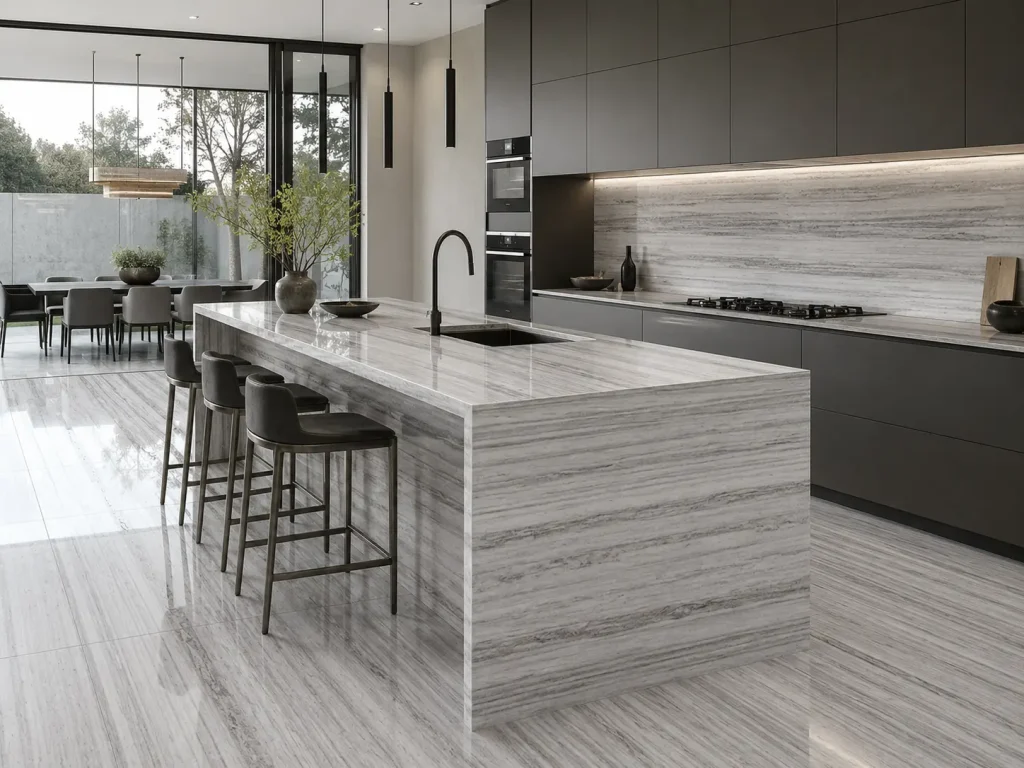 Crystal Wood Marble Tiles Applications