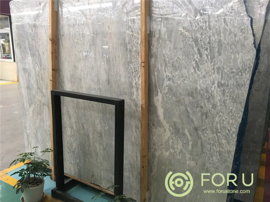 Ice Blue Gray Marble Slabs Supplier