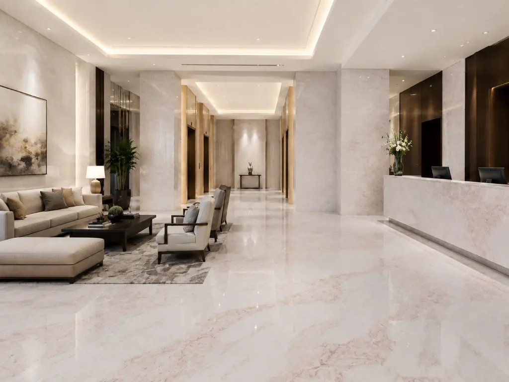 제품 관리 9 Omani Rose Beige Marble Slabs Application