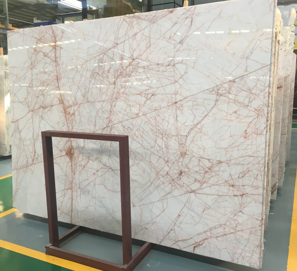 Red Vein White Marble