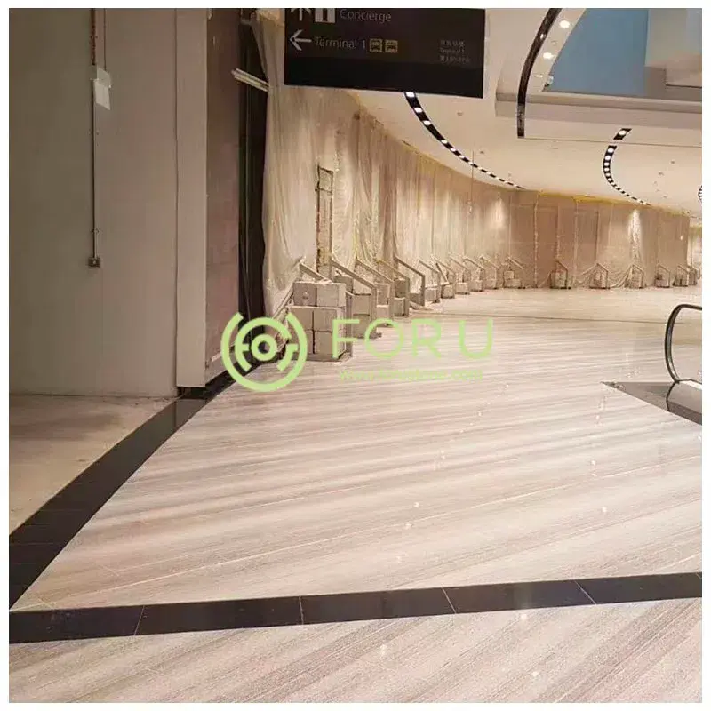 Proyectos de construcción de terminales con adoquines de mármol Crystal Wood Grain
