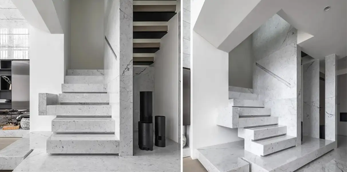 Carrara-Marble-Stairs-as-a-Sculptural-Interior-Element