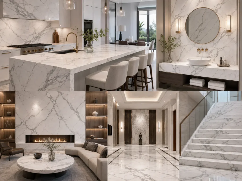 White Statuario Marble for Residential