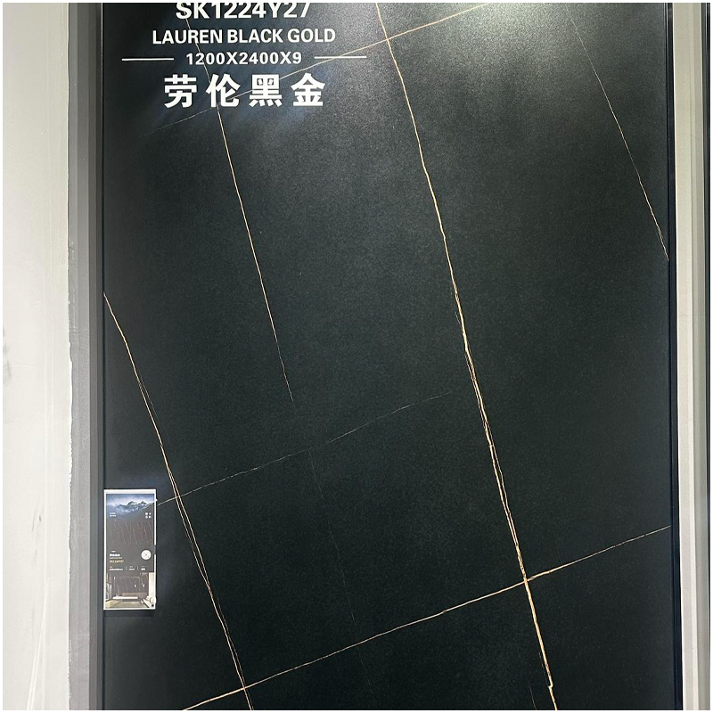 Sahara Noir Black Marble Pattern Matt Ultra Compact Slab