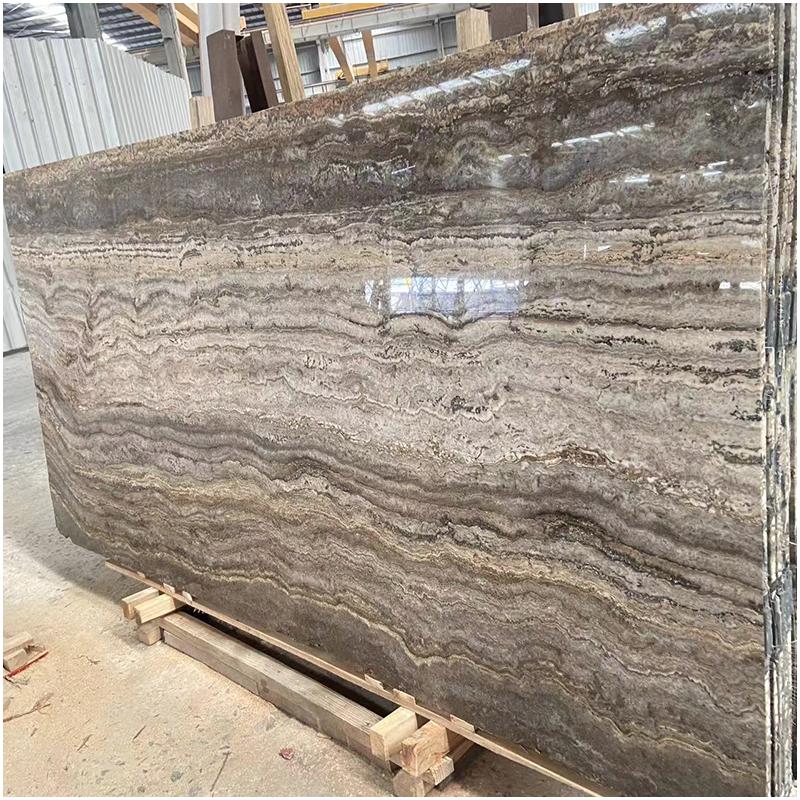 Silver Grey Travertine Slab