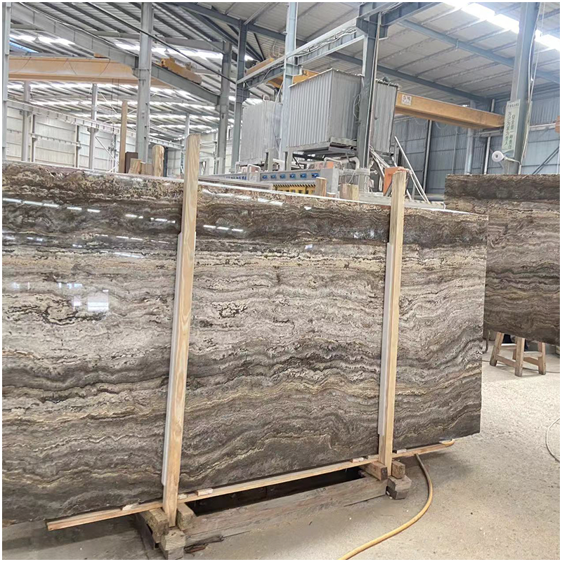 silver gray travertine