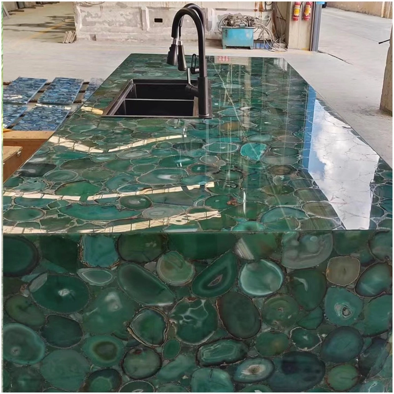 Green Agate Kitchen Countertops