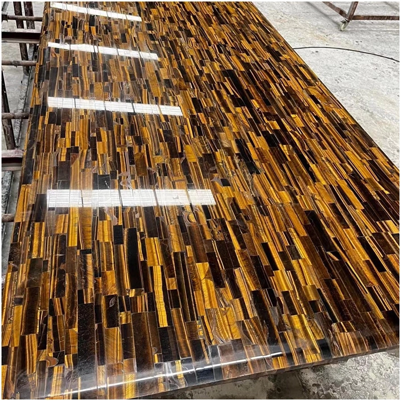 Tiger Eye Precious Stone Table