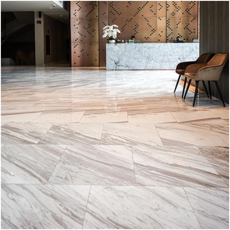 Volakas Marble office Building Lobby Floor Projects
