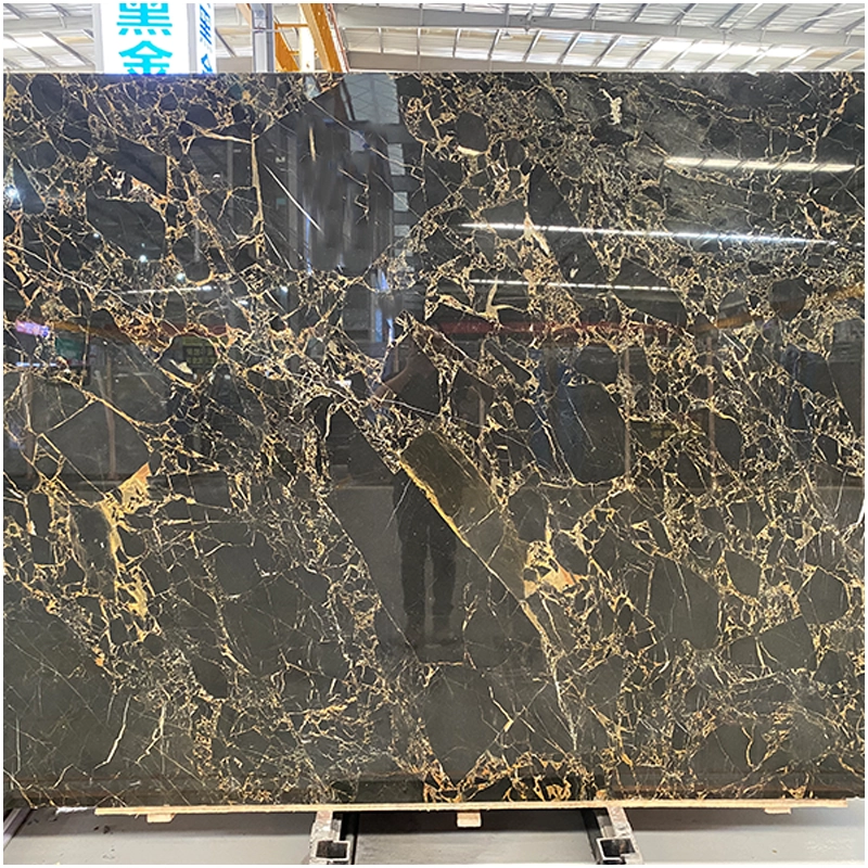 Chinese Nero Portoro Marble Slabs
