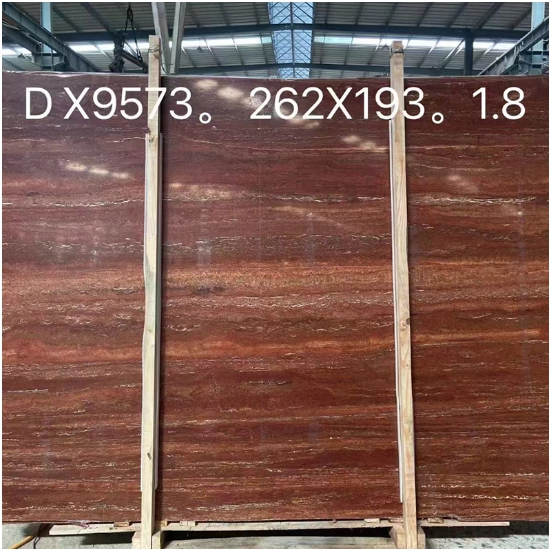 Rosso Red Travertine Slabs