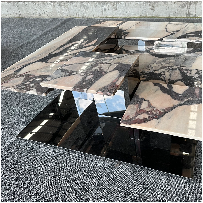 pink marble coffee table