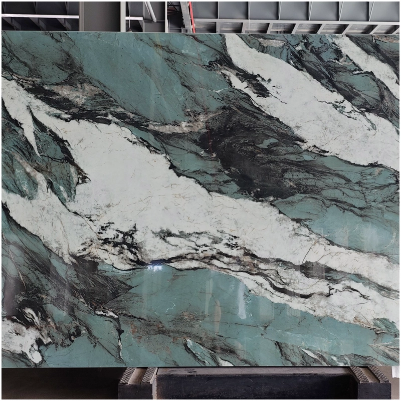Fuchsite Crystal Nano Crystallized Marble Slab