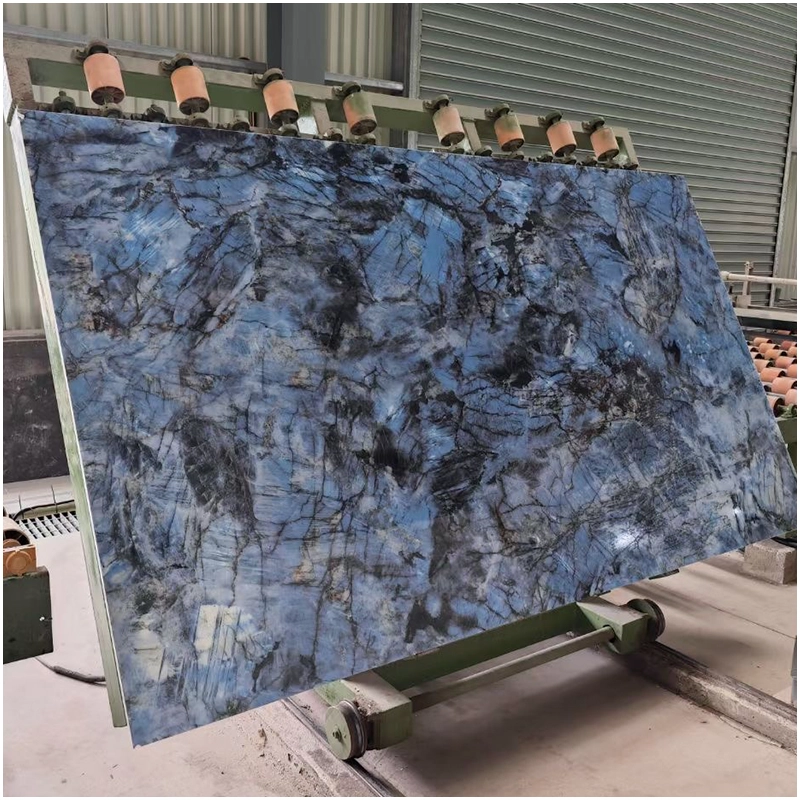 Labradorite Blue Nano Crystallized Glass Slab