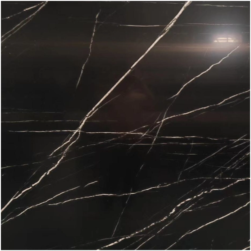Nero Marquina Black Nano Glass Marble