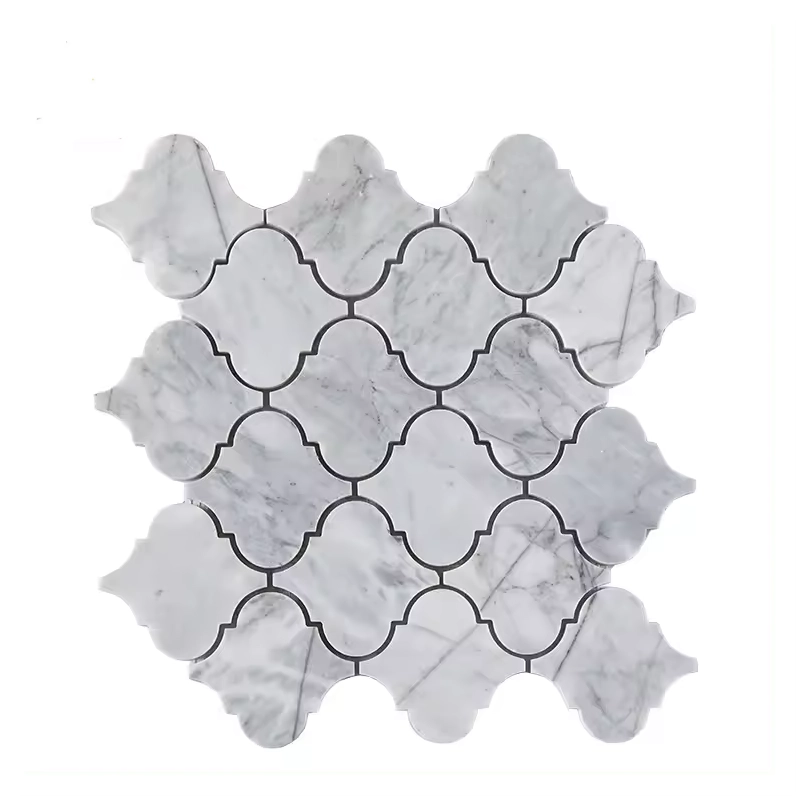 Arabesque Carrara Marble Mosaic Tile