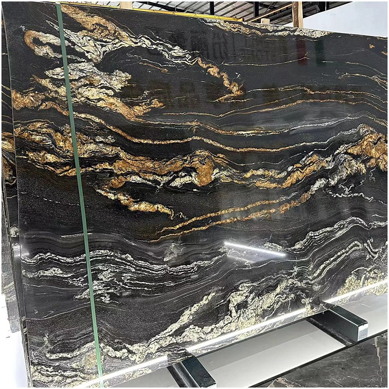 Black Fusion Granite Slab