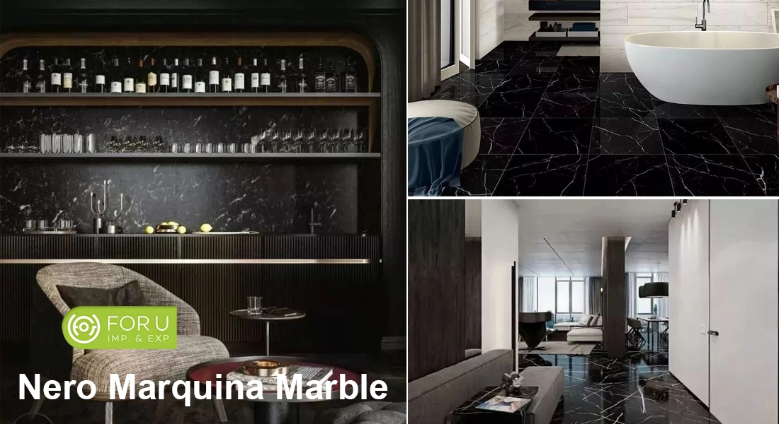 Nero Marquina Marble Floor and Wall Projects FOR U STONE Nero Marquina Marble Floor and Wall Projects FOR U STONE