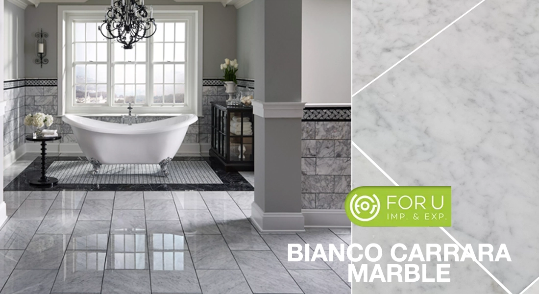Bianco Carrara Marble Flooring Tiles Projects FOR U STONE Bianco Carrara Marble Flooring Tiles Projects FOR U STONE