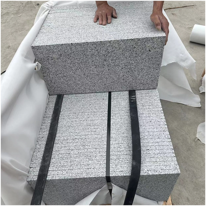 Flamed and Brushed G Grey Granite Tiles