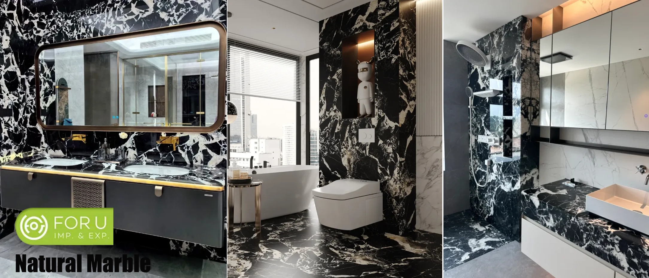 Grand Antique Black Marble Luxury Bathroom projects Grand Antique Black Marble Luxury Bathroom projects